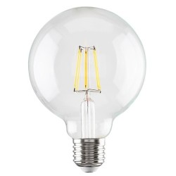 LED lemputė E27 Filament-LED 7W G95 2700K Šilta balta