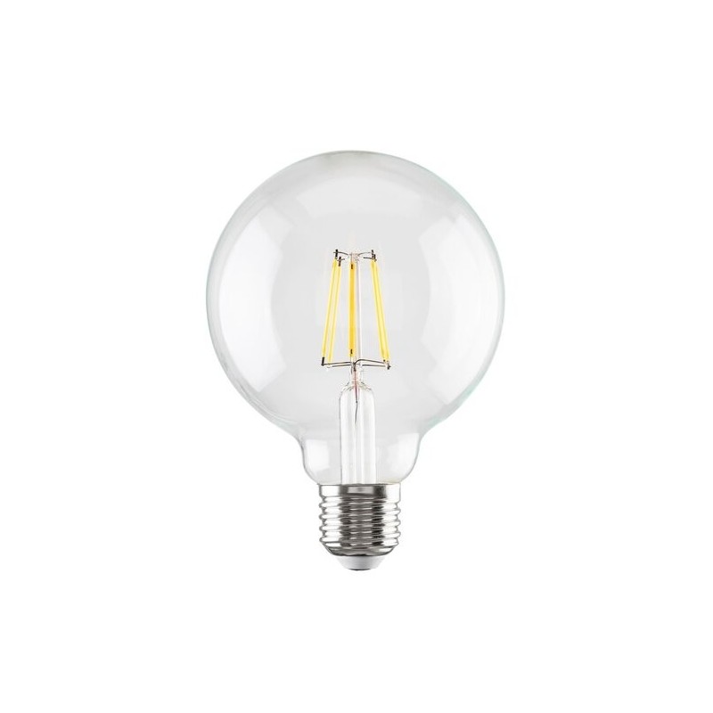 LED lemputė E27 Filament-LED 7W G95 2700K Šilta balta