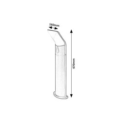 Pastatomas lauko šviestuvas Tolna LED 10W 3000K Šilta balta (juoda)
