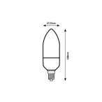 LED lemputė E14 SMD-LED 9W C35 4000K Neutrali balta