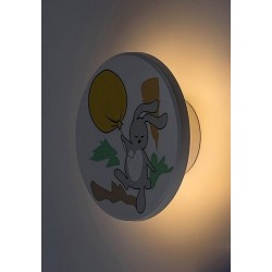 Vaikiškas šviestuvas Hopply LED 9W 3000, 4000, 6500K CCT keičiama balta spalva (Balta)