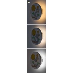Vaikiškas šviestuvas Hopply LED 9W 3000, 4000, 6500K CCT keičiama balta spalva (Balta)