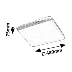 Lubinis šviestuvas Druzor LED 40W 3000K Šilta balta (Ruda)