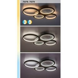 Lubinis šviestuvas Aranis LED 40W 3000-6500K CCT keičiama balta spalva (Juoda)