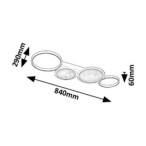 Lubinis šviestuvas Aranis LED 40W 3000-6500K CCT keičiama balta spalva (Juoda)