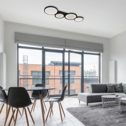 Lubinis šviestuvas Aranis LED 40W 3000-6500K CCT keičiama balta spalva (Juoda)