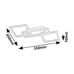 Lubinis šviestuvas Ellinor LED 40W 3000-6500K CCT keičiama balta spalva (Chromo)