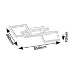 Lubinis šviestuvas Ellinor LED 40W 3000-6500K CCT keičiama balta spalva (Chromo)