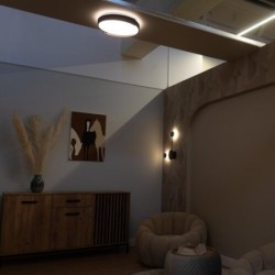 Lubinis šviestuvas Laleh LED 24W 3000-6500K CCT keičiama balta spalva (Juoda)