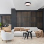 Lubinis šviestuvas Laleh LED 24W 3000-6500K CCT keičiama balta spalva (Juoda)