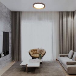 Lubinis šviestuvas Ladan LED 48W 3000-6500K CCT keičiama balta spalva (Ruda, Aukso)