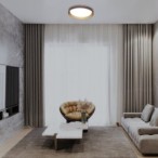 Lubinis šviestuvas Ladan LED 48W 3000-6500K CCT keičiama balta spalva (Ruda, Aukso)