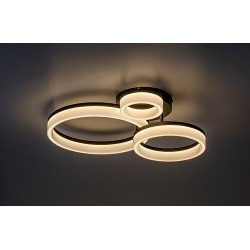 Lubinis šviestuvas Amilia LED 24W 3000, 4000, 6500K CCT keičiama balta spalva (Juoda)