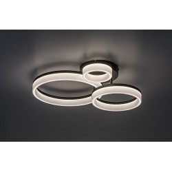 Lubinis šviestuvas Amilia LED 24W 3000, 4000, 6500K CCT keičiama balta spalva (Juoda)