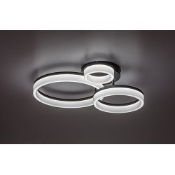 Lubinis šviestuvas Amilia LED 24W 3000, 4000, 6500K CCT keičiama balta spalva (Juoda)