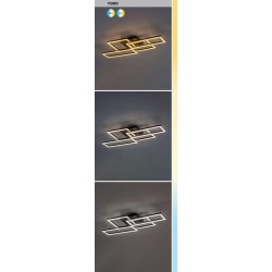 Lubinis šviestuvas Drusus LED 40W 3000-6500K CCT keičiama balta spalva (Juoda)