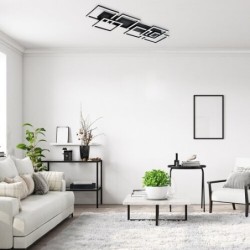 Lubinis šviestuvas Fatma LED 40W 3000-6500K CCT keičiama balta spalva (Juoda)