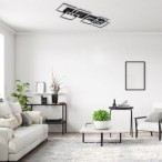 Lubinis šviestuvas Fatma LED 40W 3000-6500K CCT keičiama balta spalva (Juoda)