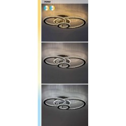 Lubinis šviestuvas Maziar LED 40W 3000-6500K CCT keičiama balta spalva (Juoda)