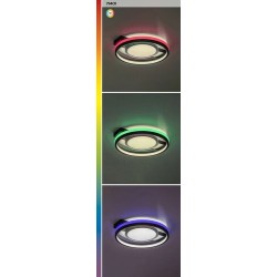 Lubinis šviestuvas Shirin LED 40W 3000-6500K CCT keičiama balta spalva (Juoda)