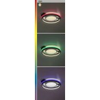 Lubinis šviestuvas Shirin LED 40W 3000-6500K CCT keičiama balta spalva (Juoda)