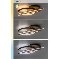 Lubinis šviestuvas Arash LED 40W 3000, 4000, 6500K CCT keičiama balta spalva (Juoda)