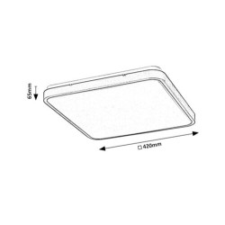 Lubinis šviestuvas Alenzo LED 36W 3000-6000K CCT keičiama balta spalva (Balta)