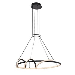 Pakabinamas šviestuvas Menazi LED 46W 3000-6500K CCT keičiama balta spalva (Juoda)