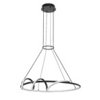 Pakabinamas šviestuvas Menazi LED 46W 3000-6500K CCT keičiama balta spalva (Juoda)