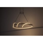 Pakabinamas šviestuvas Menazi LED 46W 3000-6500K CCT keičiama balta spalva (Juoda)