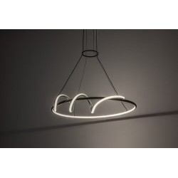Pakabinamas šviestuvas Menazi LED 46W 3000-6500K CCT keičiama balta spalva (Juoda)