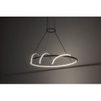 Pakabinamas šviestuvas Menazi LED 46W 3000-6500K CCT keičiama balta spalva (Juoda)