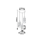 Pakabinamas šviestuvas Fumea E27 3x MAX 60W (Juoda)