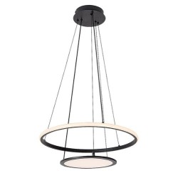 Pakabinamas šviestuvas Jasero LED 42W 3000-6500K CCT keičiama balta spalva (Juoda)