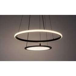 Pakabinamas šviestuvas Jasero LED 42W 3000-6500K CCT keičiama balta spalva (Juoda)