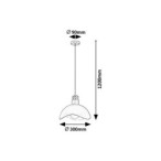 Pakabinamas šviestuvas Filina E27 1x MAX 40W (Juoda)