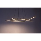 Pakabinamas šviestuvas Severine LED 40W 3000-6500K CCT keičiama balta spalva (Juoda, Aukso)