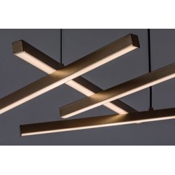 Pakabinamas šviestuvas Severine LED 40W 3000-6500K CCT keičiama balta spalva (Juoda, Aukso)