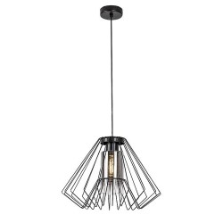 Pakabinamas šviestuvas Emerencia E27 1x MAX 40W (Juoda)
