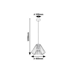 Pakabinamas šviestuvas Emerencia E27 1x MAX 40W (Juoda)