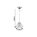 Pakabinamas šviestuvas Emerencia E27 1x MAX 40W (Juoda)