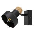 Sieninis šviestuvas Saskia E14 1x MAX 15W (Juoda)