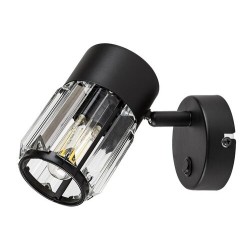 Sieninis šviestuvas Venaro E14 1x MAX 15W (Juoda)