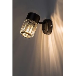 Sieninis šviestuvas Venaro E14 1x MAX 15W (Juoda)