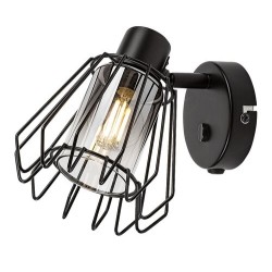 Sieninis šviestuvas Emerencia E14 1x MAX 40W (Juoda)