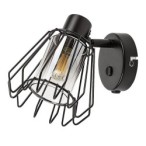 Sieninis šviestuvas Emerencia E14 1x MAX 40W (Juoda)