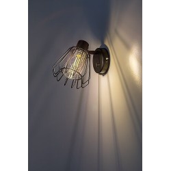 Sieninis šviestuvas Emerencia E14 1x MAX 40W (Juoda)