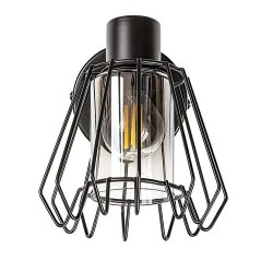 Sieninis šviestuvas Emerencia E14 1x MAX 40W (Juoda)