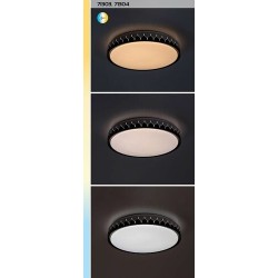 Lubinis šviestuvas Malin LED 48W 3000-6500K CCT keičiama balta spalva (Juoda, Pilka)
