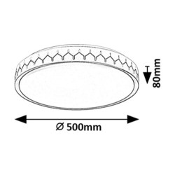 Lubinis šviestuvas Malin LED 48W 3000-6500K CCT keičiama balta spalva (Juoda, Pilka)